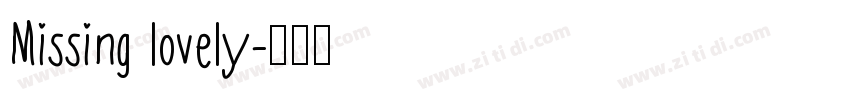Missing lovely字体转换